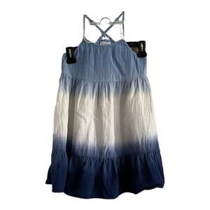 3/$15 Cat & Jack Blue White Summer Girls Dress Small 6-6X